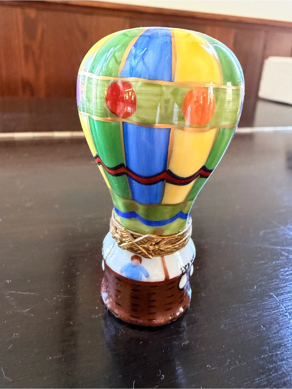 Limoges Hand-Painted Hot Air Balloon